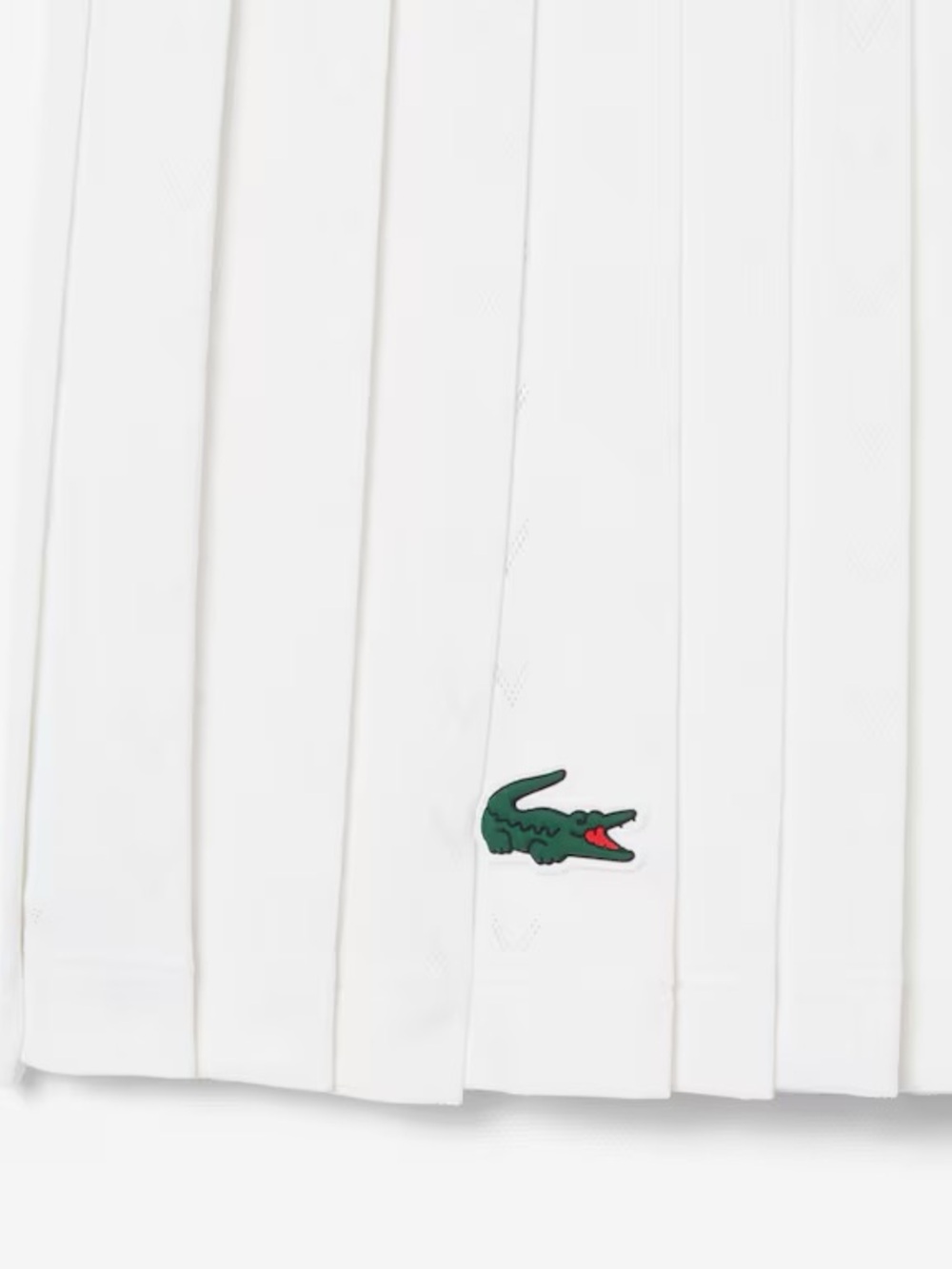 LACOSTE White Ultra Dry Tennis Heritage Pleated Lined Skirt - Picture 3 of 9